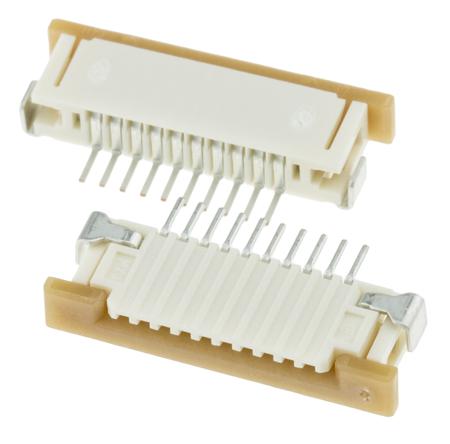 52271-1079 Molex FFC/FPC SMT Series 1mm Pitch 10 Way Right Angle SMT Female FPC Connector, ZIF Bottom Contact