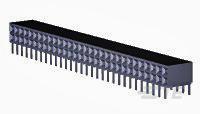3-535512-0 TE Connectivity AMPMODU Series Right Angled Board Mount PCB Header, 60 Contact(s), 2.54mm Pitch, 2 Row(s)