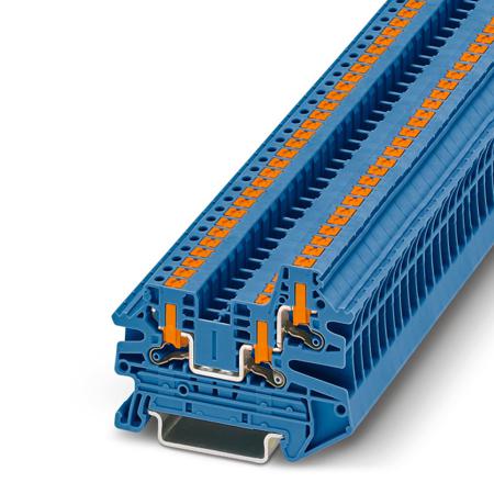 1078971 Phoenix Contact  PTV Series Blue, 0.14 → 2.5mm², Single-Level, Push In Termination, ATEX, IECEx