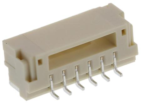 SM06B-GHS-TB-LF--SN- JST GH, 1.25mm Pitch, 6 Way, Right Angle PCB Header, Surface Mount