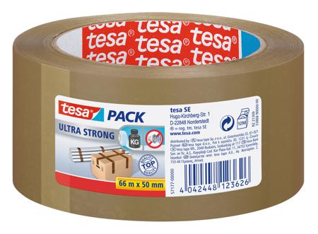 57177-00000-12 Tesa TESAPACK Brown Packing Tape, 66mm x 50mm