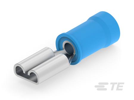 140802-2 TE Connectivity, FASTON Insulated Ring Terminal, 5mm Stud Size, Blue