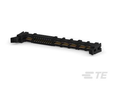 1766436-1 TE Connectivity CROWN EDGE Series Vertical Female Edge Connector, Board Mount, 30-Contacts, 2.5mm Pitch, Press Fit,