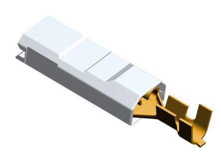 1969529-1 TE Connectivity Ultro-Pod Series White Insulated Crimp Receptacle, 6.35 x 0.81mm, 0.8mm² to 2mm², 18AWG to 14AWG