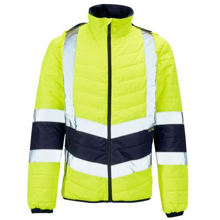 SHV-05147 Supertouch SHV Navy, Yellow, Hi-Vis Jacket Zipper, 4XL 1 EA
