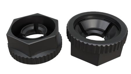 304-038 RS PRO, Plain Nylon Hex Nut, UL94-V2, M4