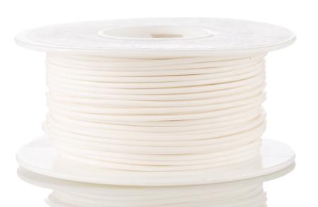5855/7 WH005 Alpha Wire Hook-up Wire TEFLON Series White 0.35 mm² Hook Up Wire, 22 AWG, 7/0.25 mm, 30m, PTFE Insulation,