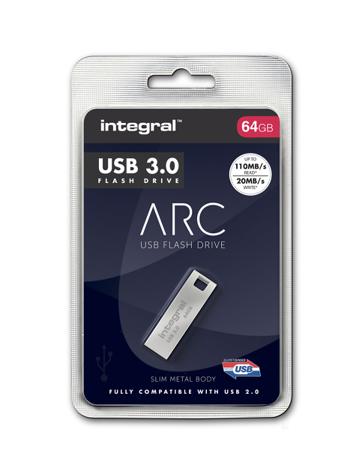 INFD64GBARC3.0 Integral Memory USB 3.1 Flash Drive 64 GB USB 3.1 USB Flash Drive