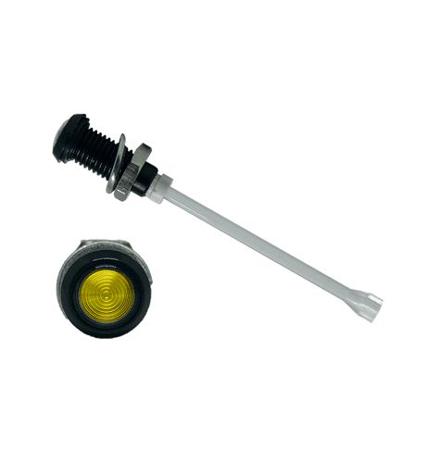 RHD-1640-F9PZY67PR  Bivar, Panel Mount Vertical LED Light Pipe, Yellow Round Lens