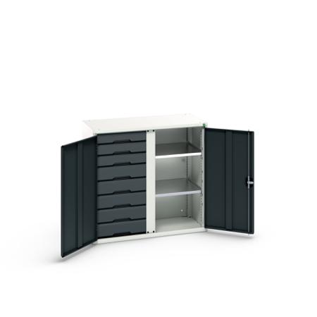 16926558-19 Bott 2 Door, 8 Drawer Sheet Steel Cupboard, 1050 x 550 x 1000mm