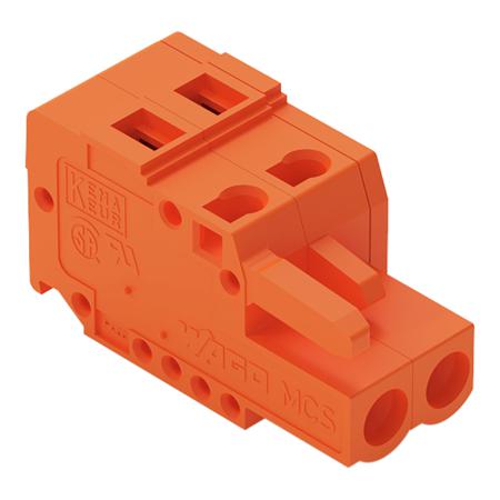 231-302/026-000-1 WAGO, 5.08mm Pitch, 231, 2 Way, Pluggable Terminal Block, Feed Through Plug, Cable Mount, Cage Clamp Termination,