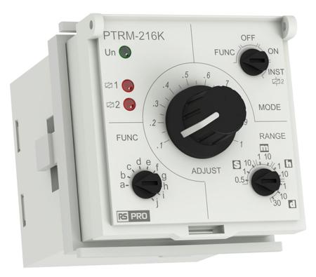 360-694 RS PRO Socket Mount Timer Relay, 12 → 240V ac/dc, 2-Contact, 50 m/s → 30days, 10-Function, SPDT