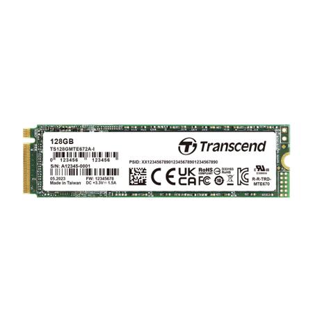 TS128GMTE672A-I 128GB, M.2 2280, PCIe Gen3x4, NVMe, 3D T