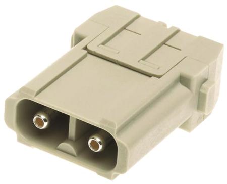 09140022602 HARTING Heavy Duty Power Connector Module, 40A, Male, Han-Modular Series, 2 Contacts