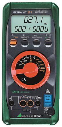 M227B Gossen Metrawatt METRAHIT 27I Handheld Digital Multimeter, 1A ac 600V ac 600V dc