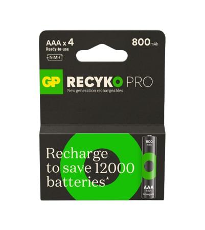 GPRHCH83B252 Gp Batteries GP Recyko Pro NiMH AAA NiMH Rechargeable Battery, 850mAh, 1.2V