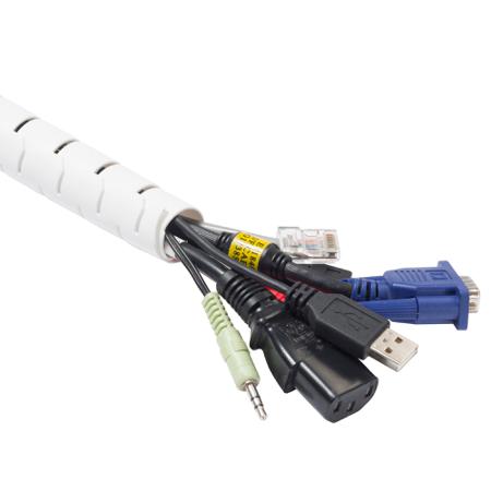 137-623 RS PRO 2.5m White Cable Cover in Plastic, 25mm Inside dia.