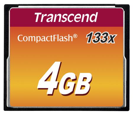 TS4GCF133 Transcend CompactFlash 4 GB MLC Compact Flash Card