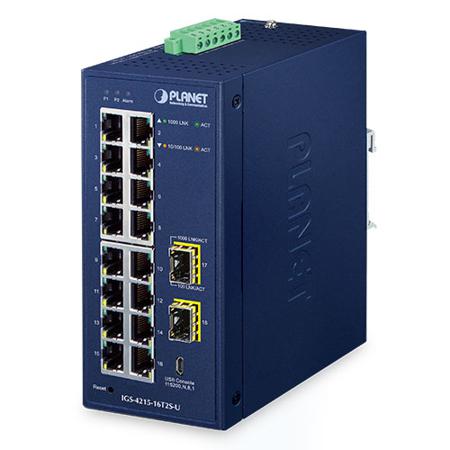IGS-4215-16T2S-U Planet , Managed Switch 16 Port Network Switch RJ-45