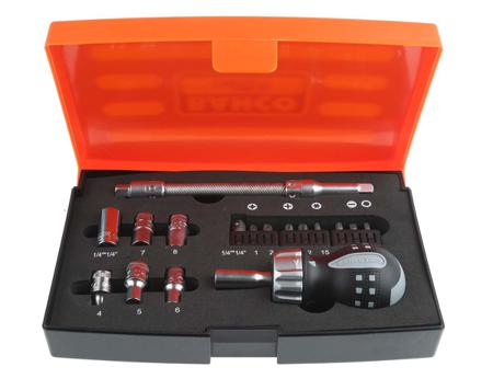 808050S-18 18 pieces Bit Holder, Socket, Ratchet Bit Set