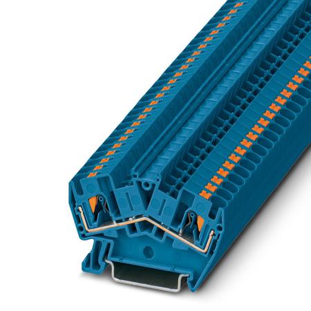 3213602 Phoenix Contact  PTS 4 BU Series Blue, 0.2 → 6mm², Push In Termination, ATEX, IECEx