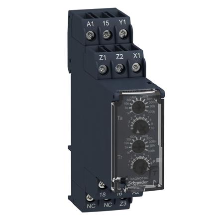 RE22R1AKMR Schneider Electric Harmony Time Series DIN Rail Mount Timer Relay, 24 → 240V ac/dc, 1-Contact, 0.05 → 1s,