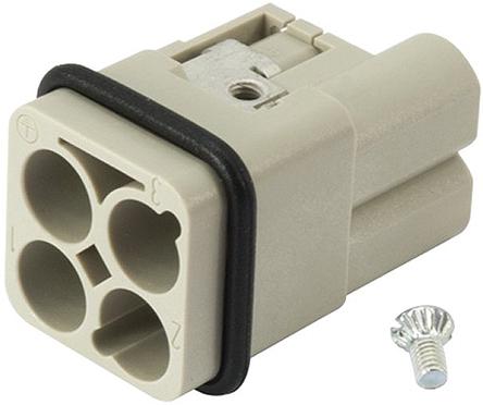 09120033051 HARTING Heavy Duty Power Connector Insert, 40A, Male, Han-Modular Series, 3/0 Contacts