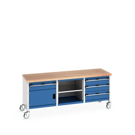 41002127-11V Bott 41002127.11V Portable Sheet Steel Workbench, 840mm x 750mm x 2000mm