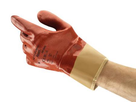 28360100 Ansell ActivArmr 28-360 Red Cotton, Kevlar Abrasion Resistant, Cut Resistant Work Gloves, Size 10, Foam Nitrile Coating
