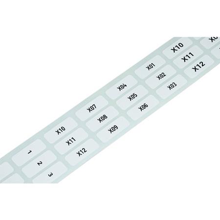 210-808 WAGO 210 White Black Print Label, 25mm Width, 9.5mm Height, 1500Per Roll Qty