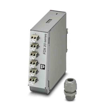 1019713 Phoenix Contact 6 Port LC Multimode Duplex Fibre Optic Patch Panel With 2 Ports Populated