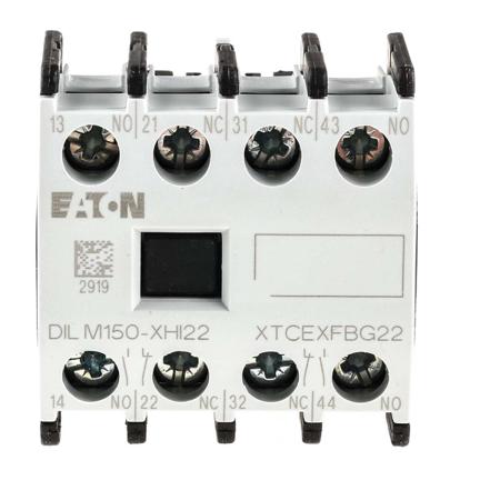 277950-DILM150-XHI22 Eaton Auxiliary Contact - 2NC + 2NO, 4 Contact, Front Mount, 4 A ac, 10 A dc