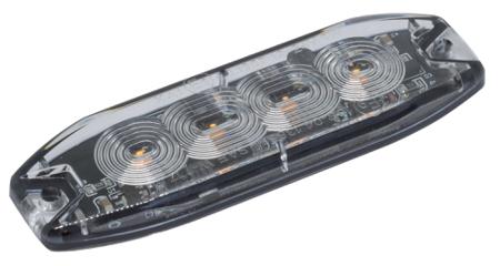 331-002 RS PRO Clear Flashing Beacon, 10 → 30V, Screw Mount, LED Bulb, IP69K