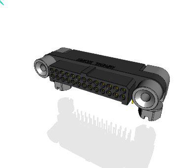 MHDAS2M026YCE61 Amphenol Socapex MHDAS Series Right Angle PCB PCB Header, 26 Contact(s), 1.27 mm Pitch, 2 Row, Shrouded
