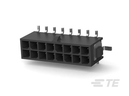 1-1586842-6 TE Connectivity MATE-N-LOK Series Vertical Board PCB Header, 16 Contact(s), 3 mm Pitch, 2 Row, Shrouded