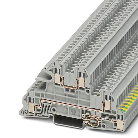 3076029 Phoenix Contact  UTI 2.5-PE/L/L Series Grey, 0.2 → 4mm², Triple-Level, Screw Termination