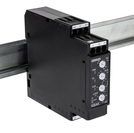 K8AK-AS3 100-240VAC Omron Current Monitoring Relay, 1 Phase, SPDT, DIN Rail