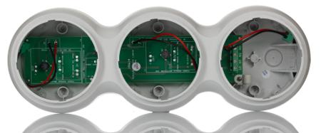 265-5868 RS PRO Amber, Green, Red Traffic Light LED Beacon, 3 Lights, 120 → 240 V ac, Surface Mount