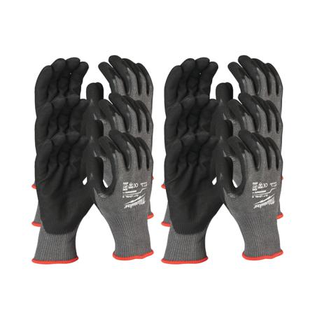 4932471624 Milwaukee CUT E Black, Grey Nitrile Cut Resistant Work Gloves, Size 10, XL, Nitrile Coating