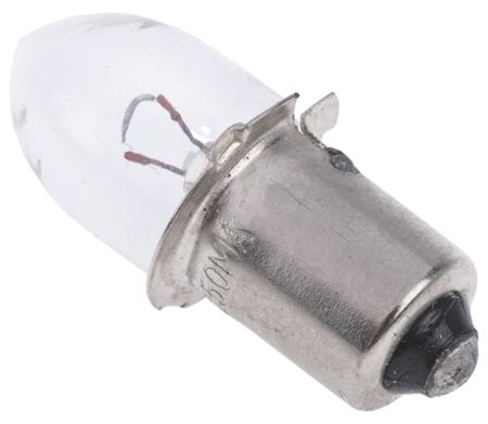 104-957 P13.5s Indicator Light, Clear, 12 V, 250 mA, 300h
