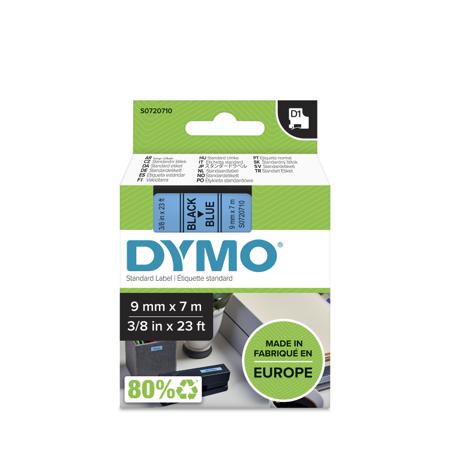 S0720710 Dymo Black on Blue Label Printer Tape, 7 m Length, 9 mm Width