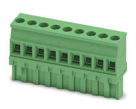 1792087 Phoenix Contact, 5mm Pitch, MVSTBR 2.5/9-ST, 9 Way, , Pluggable Terminal Block, Plug, Cable Mount, Screw Termination,