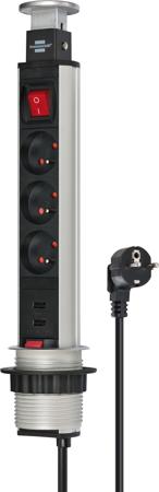 1396201013 brennenstuhl 2m 3 Socket 2P+T Socket, 230 V, IP20