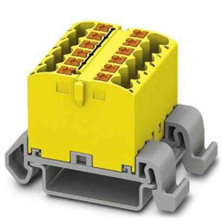 3273160 Phoenix Contact Distribution Block, 12 Way, 4mm², 24A, 690 V, Yellow