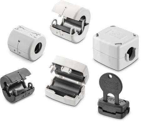 74271151S Wurth Elektronik Openable Ferrite Sleeve with key, 49 x 39 x 35mm, Apertures: 1, Diameter 35mm