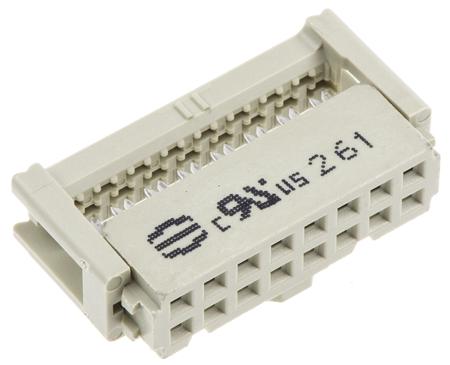 09185166803 Harting 16-Way IDC Connector Socket for Cable Mount, 2-Row