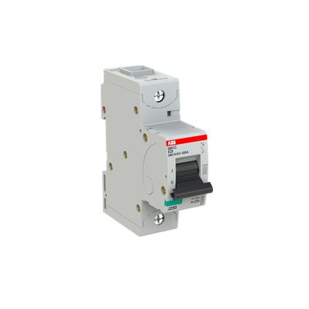 2CCS881001R0517 ABB S801C MCB, 1P, 25A Curve K, 400V AC, 25 kA Breaking Capacity