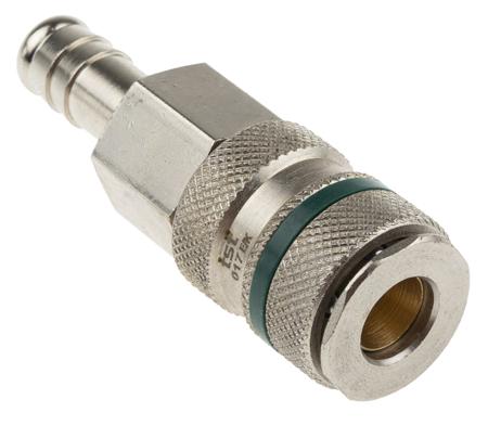 667-1686 RS Pro Brass Pneumatic Quick Connect Coupling, Hose Barb, 10mm Hose Barb Connection