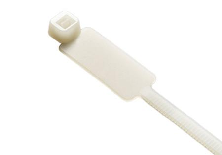 603-224 RS PRO Cable Ties, 200mm x 4.6mm, Natural Nylon, Pk-100