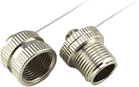 PXMBNI12CAF Bulgin M12 Female Dust Cap, Shell Size M12 IP67 Rated, with Nickel Finish, Brass